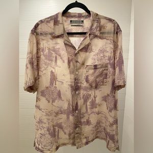 NWOT Allsaints Joshua Tree short sleeve button up size L